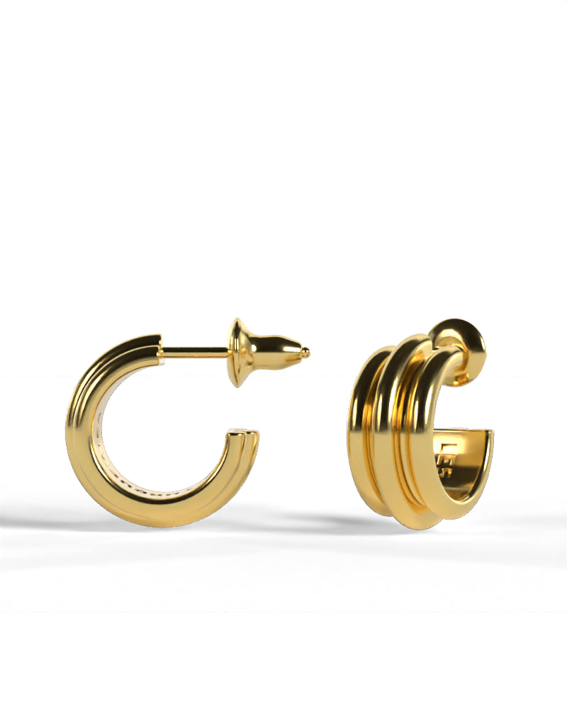 Column Base Bold Earring [Gold]