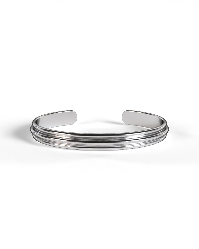 Column Base Bold Bracelet [Silver]