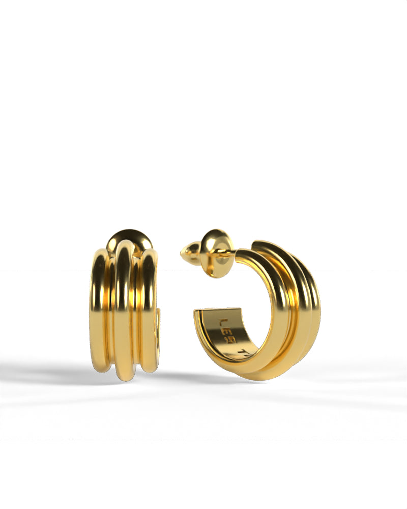 Column Base Bold Earring [Gold]