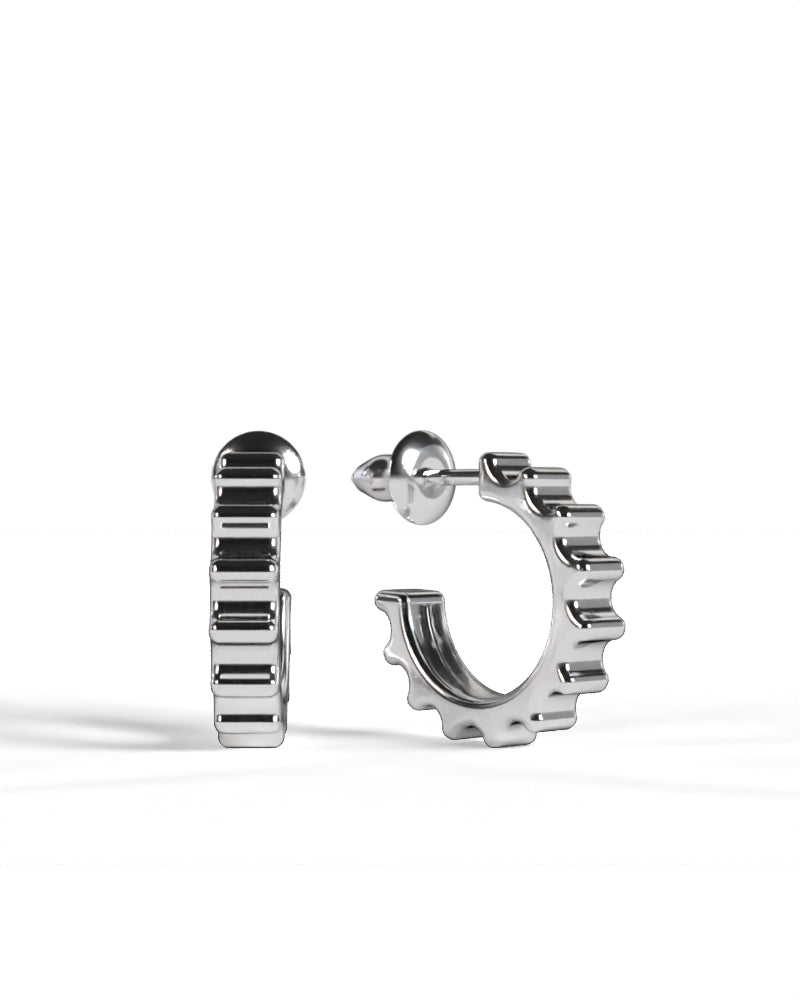 Column Shaft Earring [Silver]