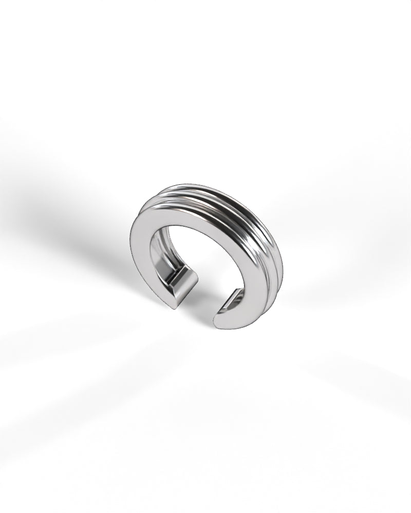 Column Base Thin Earcuff [Silver]