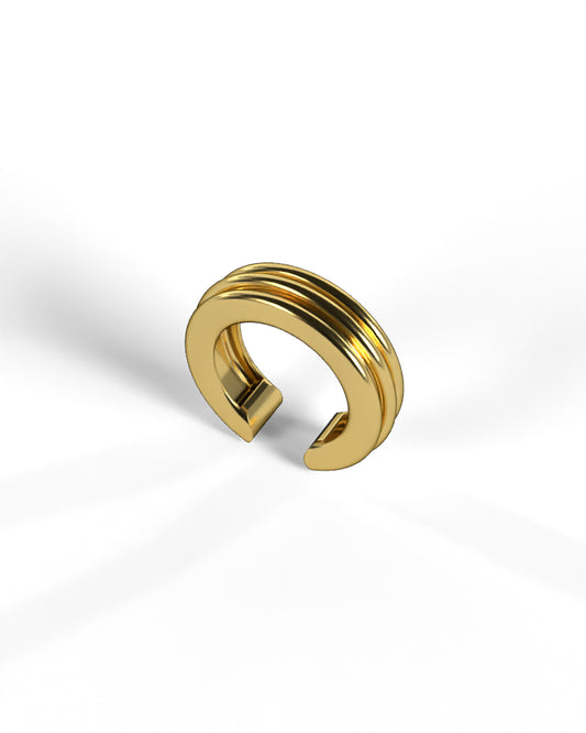 Column Base Thin Earcuff [Gold]