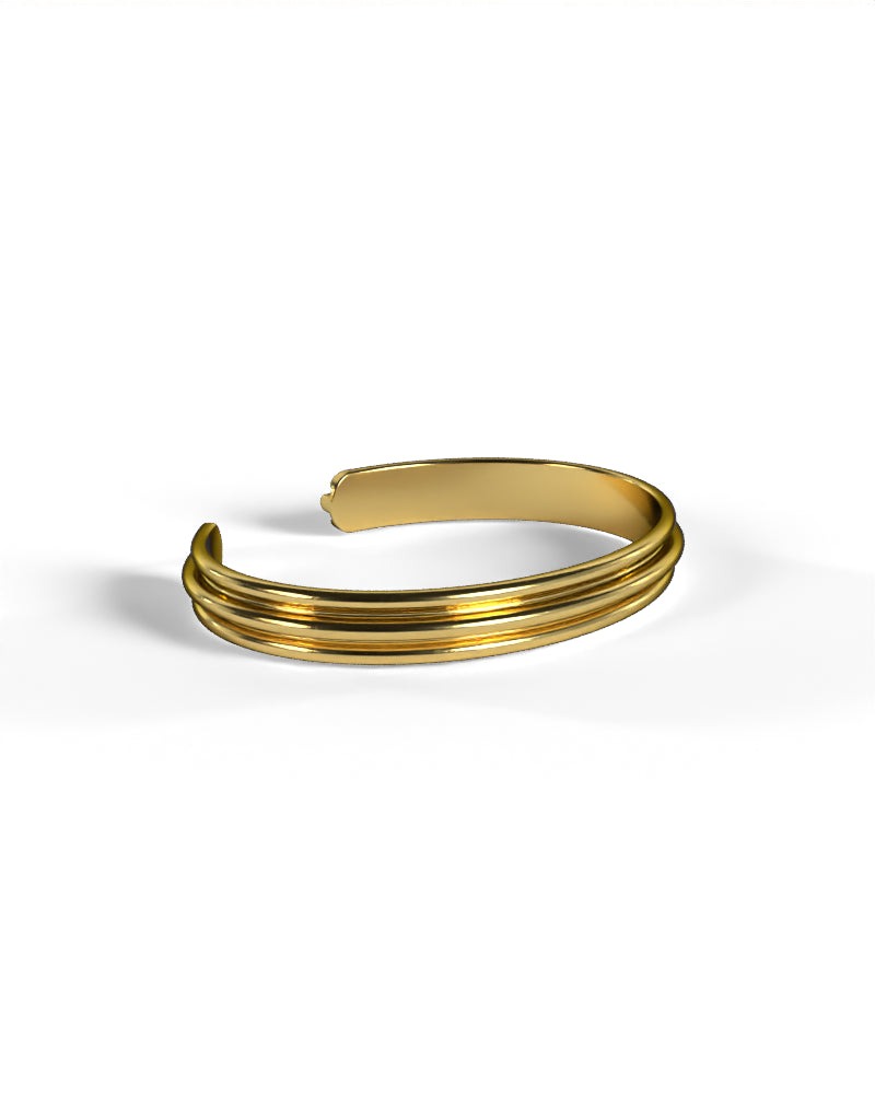 Column Base Bold Bracelet [Gold]