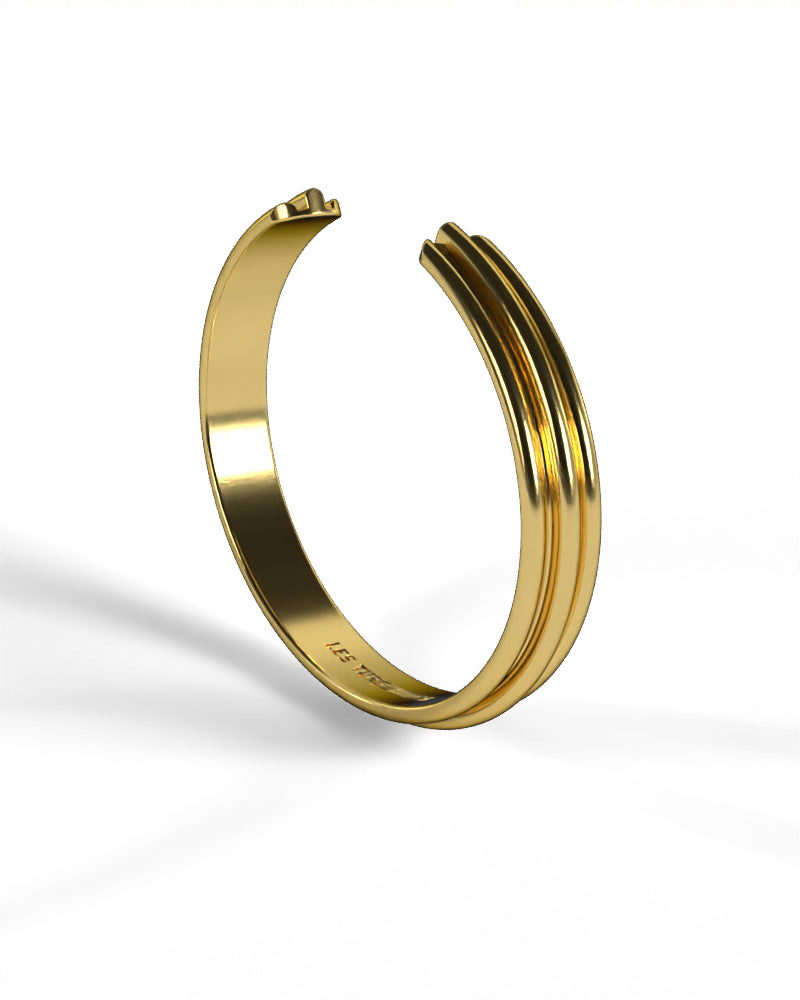 Column Base Bold Bracelet [Gold]