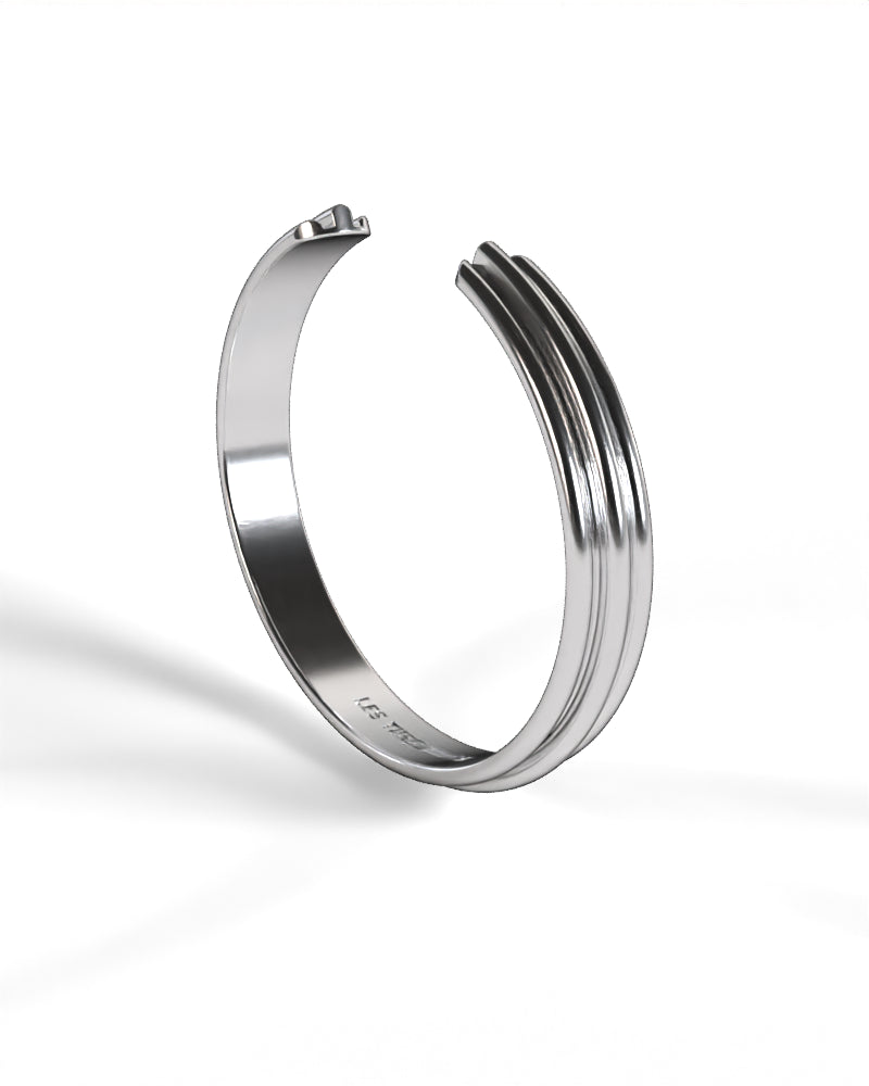 Column Base Bold Bracelet [Silver]