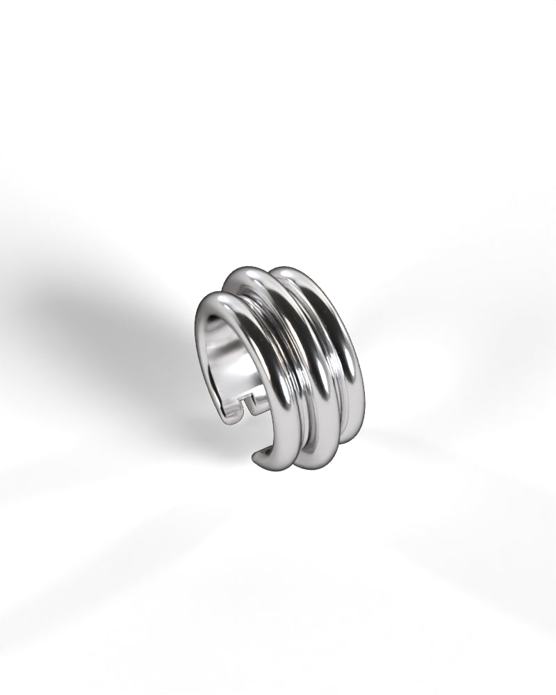 Column Base Bold Earcuff [Silver]