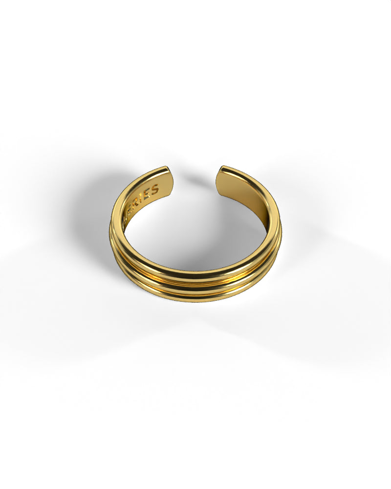 Column Base Thin Ring [Gold]