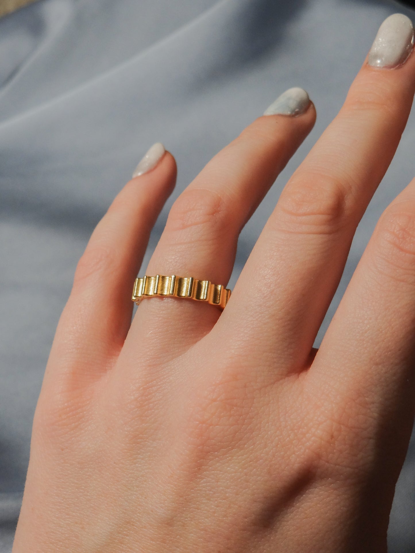 Column Shaft Thin Ring [Gold]