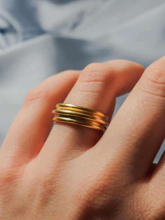 Column Base Bold Ring [Gold]