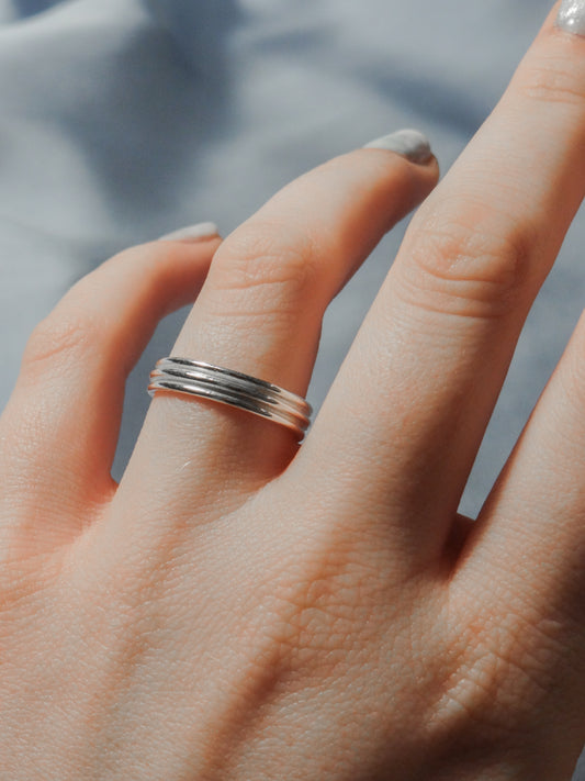 Column Base Thin Ring [Silver]